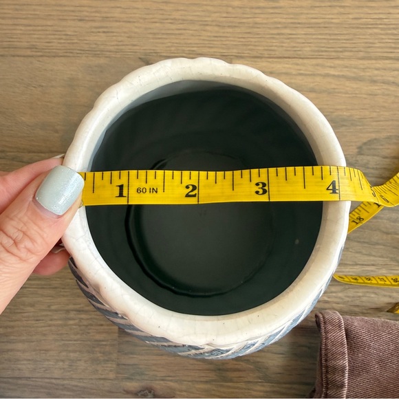 Pier 1 Rare Rustic Ceramic Flower Pot Vase - Picture 9 of 9